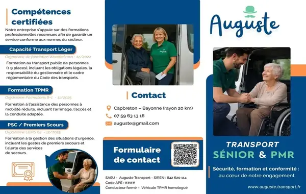 Dépliant partenaires EHPAD cliniques transport adapté Landes